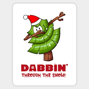 Dabbing Christmas Tree (on light colors) Sticker